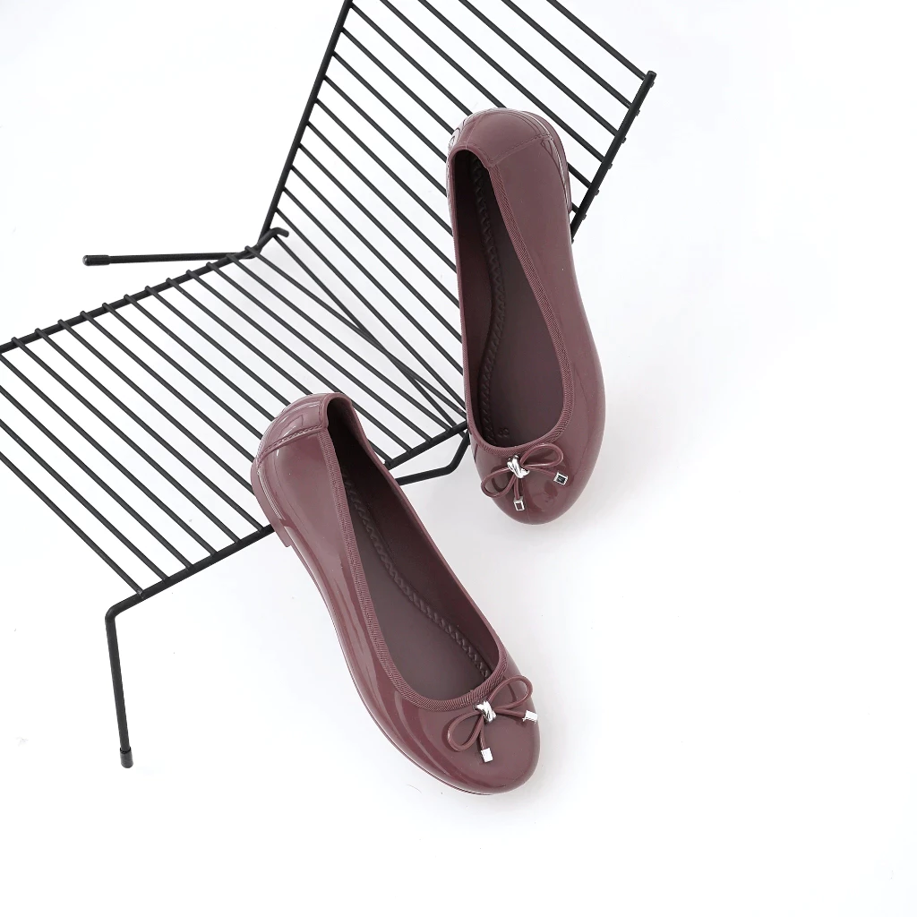 Sepatu Balet Pita Wanita Flatshoes Kerja Kuliah Casual Korea Glossy Porto MRJ-1 LSA-1 - Image 7
