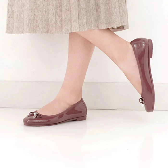 Sepatu Balet Pita Wanita Flatshoes Kerja Kuliah Casual Korea Glossy Porto MRJ-1 LSA-1 - Image 5