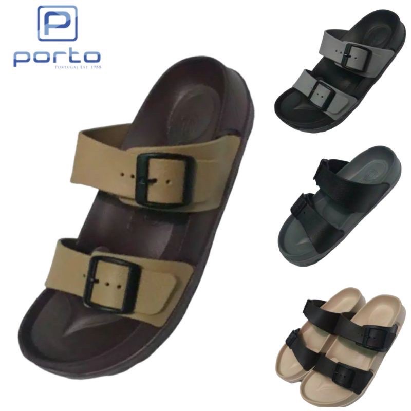 Porto 1029 – Sandal Slop Pria Dewasa Dan Anak / Sendal SeloP Model Ban Dua Kokop Gesper
