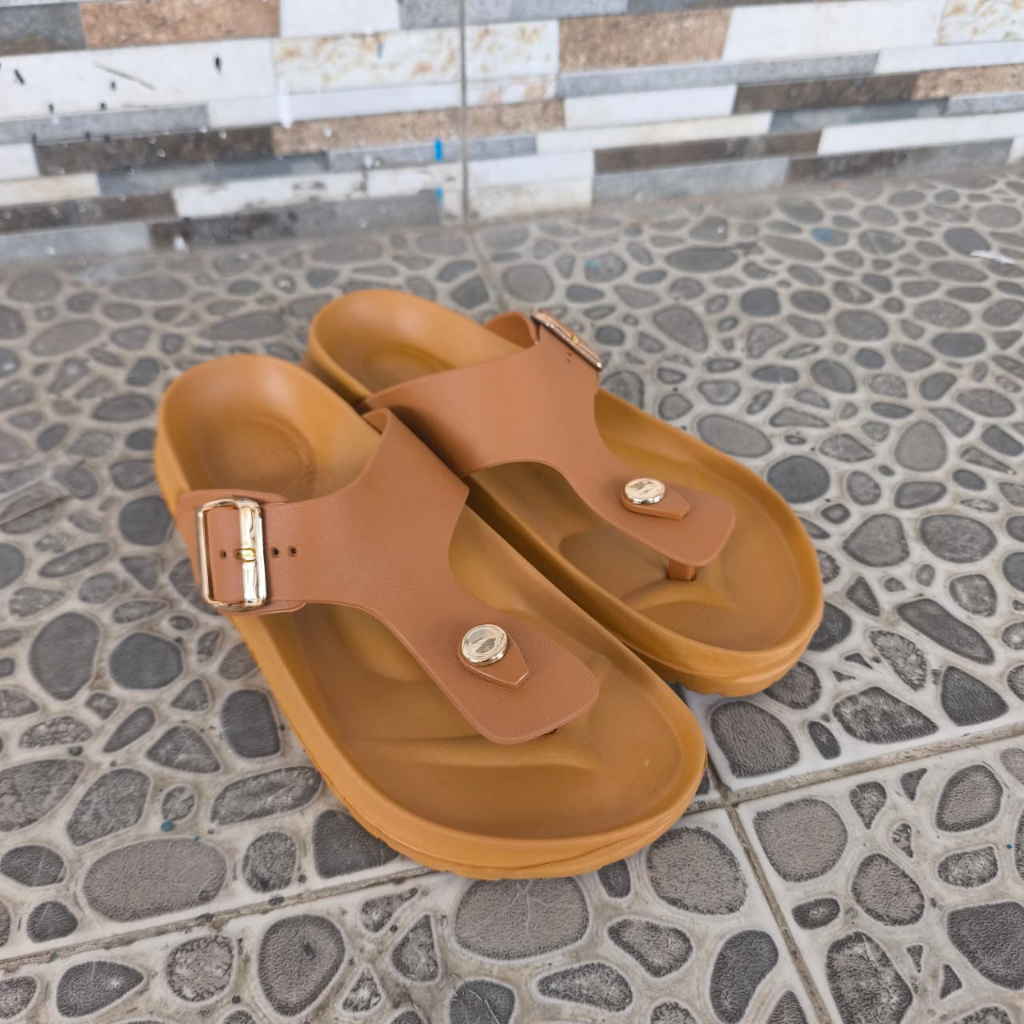 Rumahkaki - Sandal Jepit Wanita Gesper Adjustable Sendal Karet EVA Flip Flop Anti Slip Porto 1028L-7 - Image 2