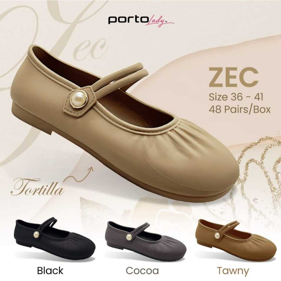 Rumahkaki –  Sepatu Ballerina Wanita Karet / Flat Shoes Kerja Kantor Kuliah Anti Slip Porto ZEC