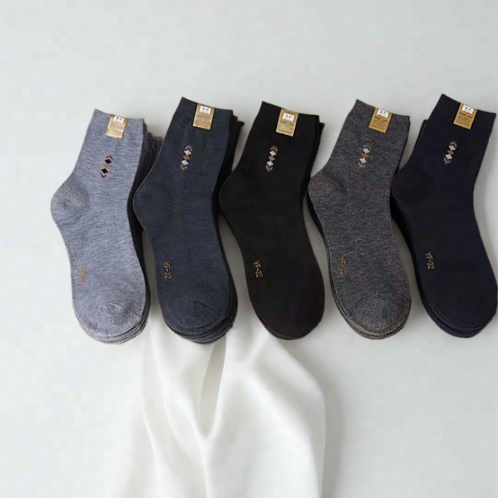 Rumahkaki - Kaos Kaki Kerja Kantor Premium Pria Kaus Kaki Formal Motif dan Polos Di Bawah Betis 3/4 - Image 5