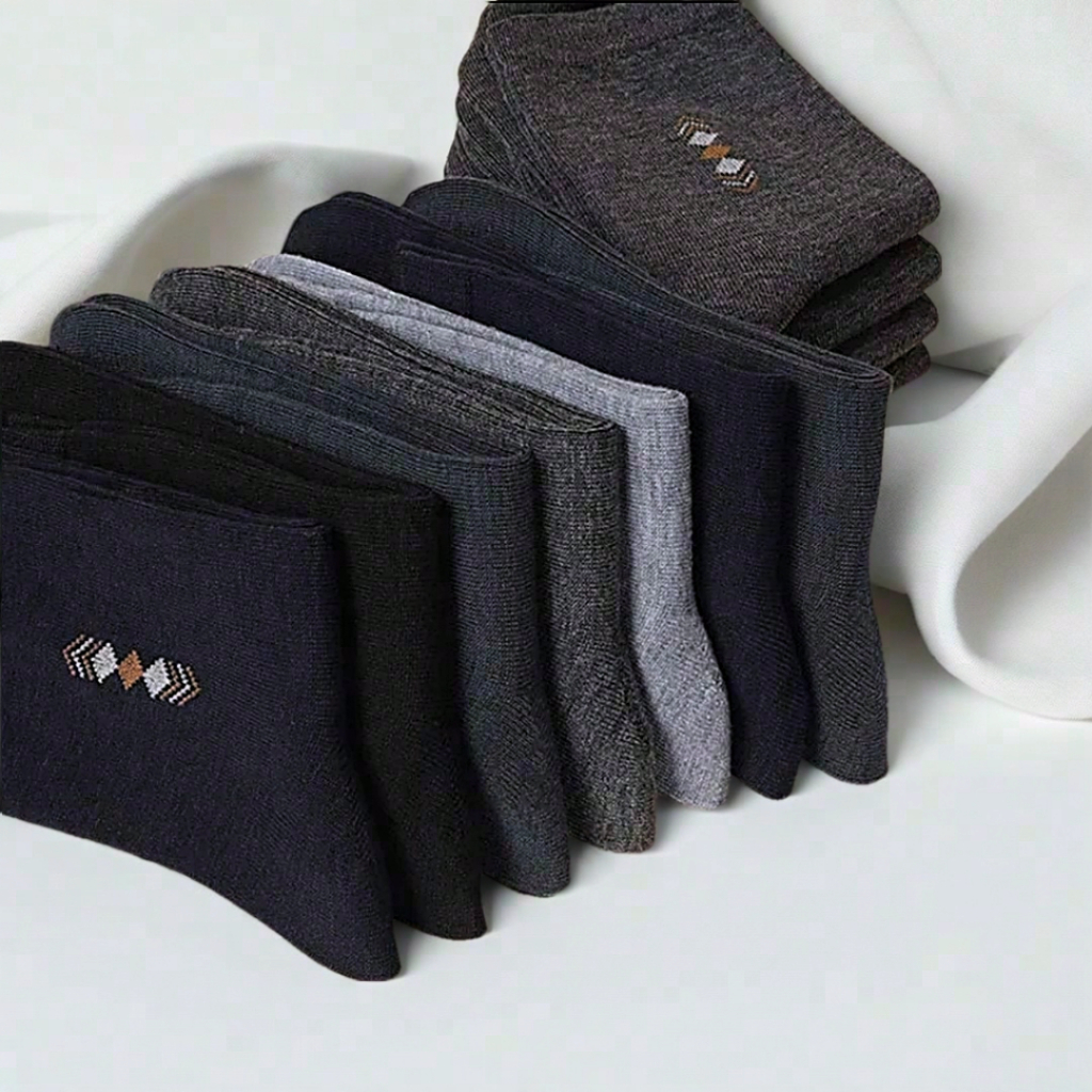 Rumahkaki - Kaos Kaki Kerja Kantor Premium Pria Kaus Kaki Formal Motif dan Polos Di Bawah Betis 3/4 - Image 6