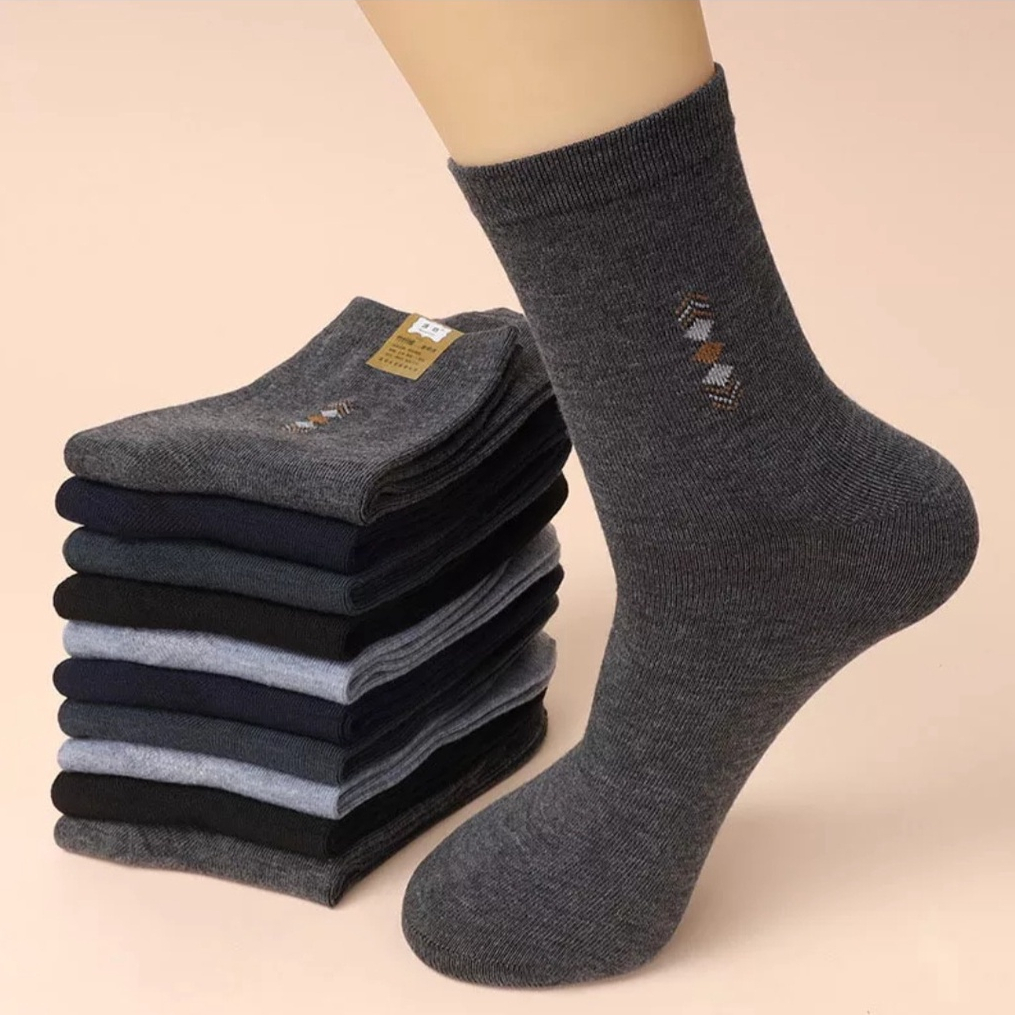 Rumahkaki - Kaos Kaki Kerja Kantor Premium Pria Kaus Kaki Formal Motif dan Polos Di Bawah Betis 3/4 - Image 7
