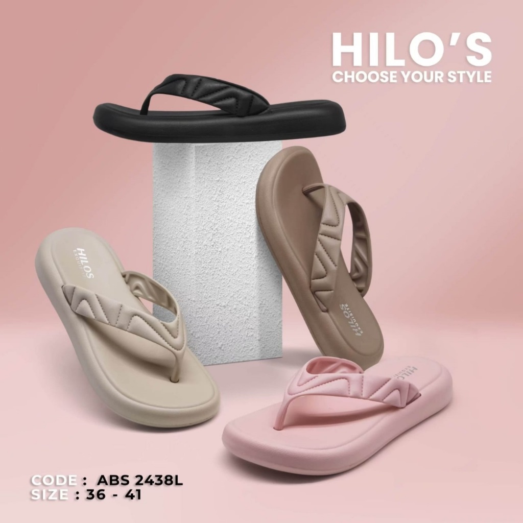 Rumahkaki – Sandal Jepit Flat Wanita Sendal Karet Jelly EVA Rubber Cewek Anti Slip Hilos 2438L