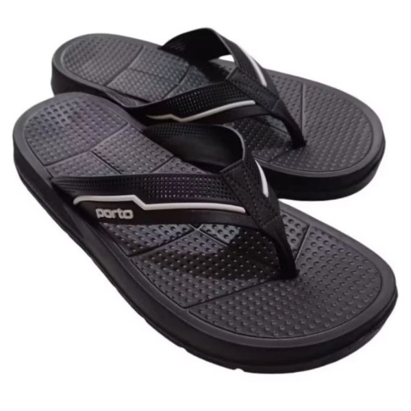 Rumahkaki – Sandal Jepit Karet Pria Ringan Empuk Nyaman Sendal Slip On Rubber Porto 1087M-2