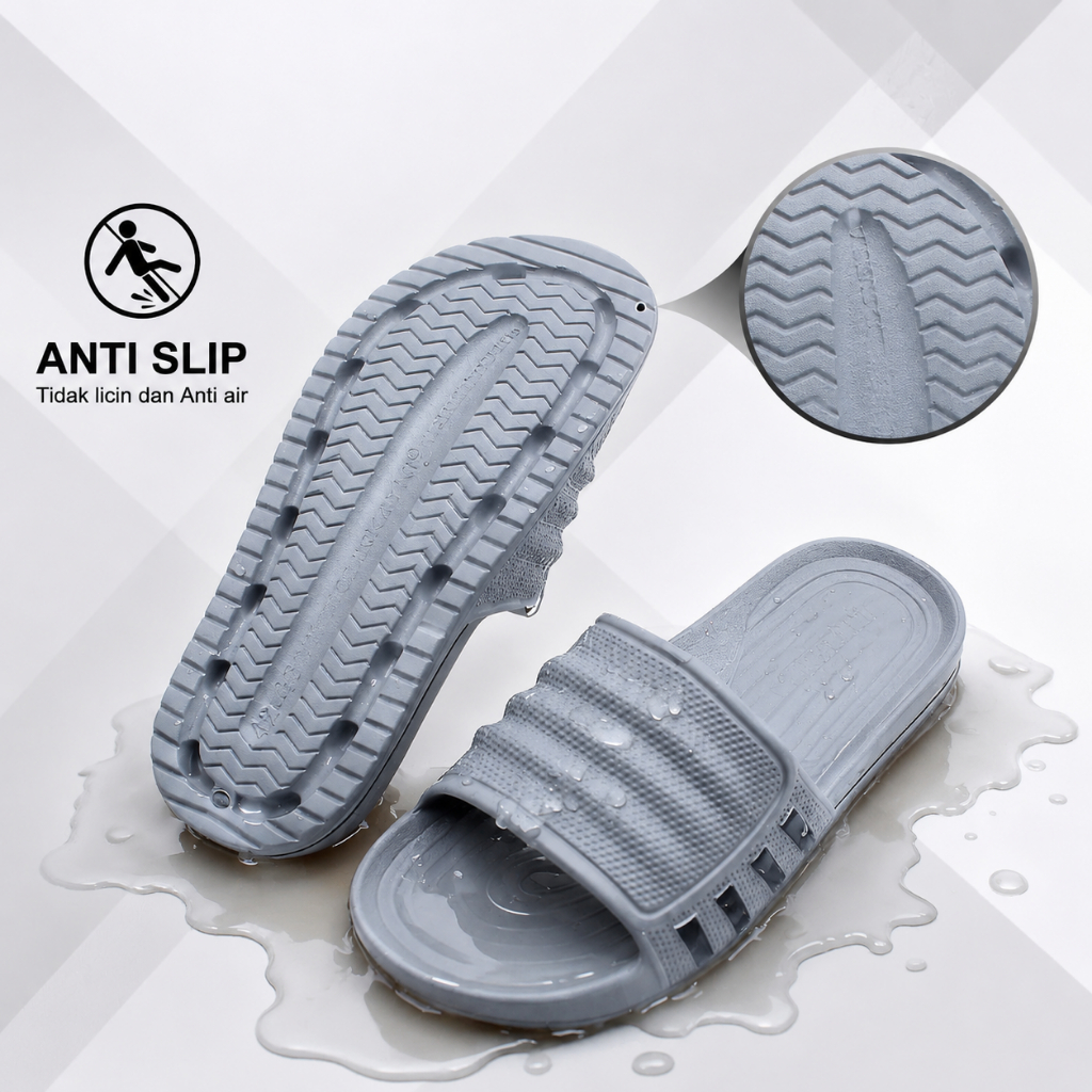 Rumahkaki – Sandal Selop Pria Kasual Nyaman dan Anti Slip Sendal Slider Cowok Dailywear Inkayani YK6163
