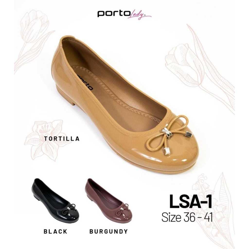 Rumahkaki – Sepatu Balet Pita Wanita Flatshoes Kerja Kuliah Casual Korea Glossy Porto MRJ-1 LSA-1