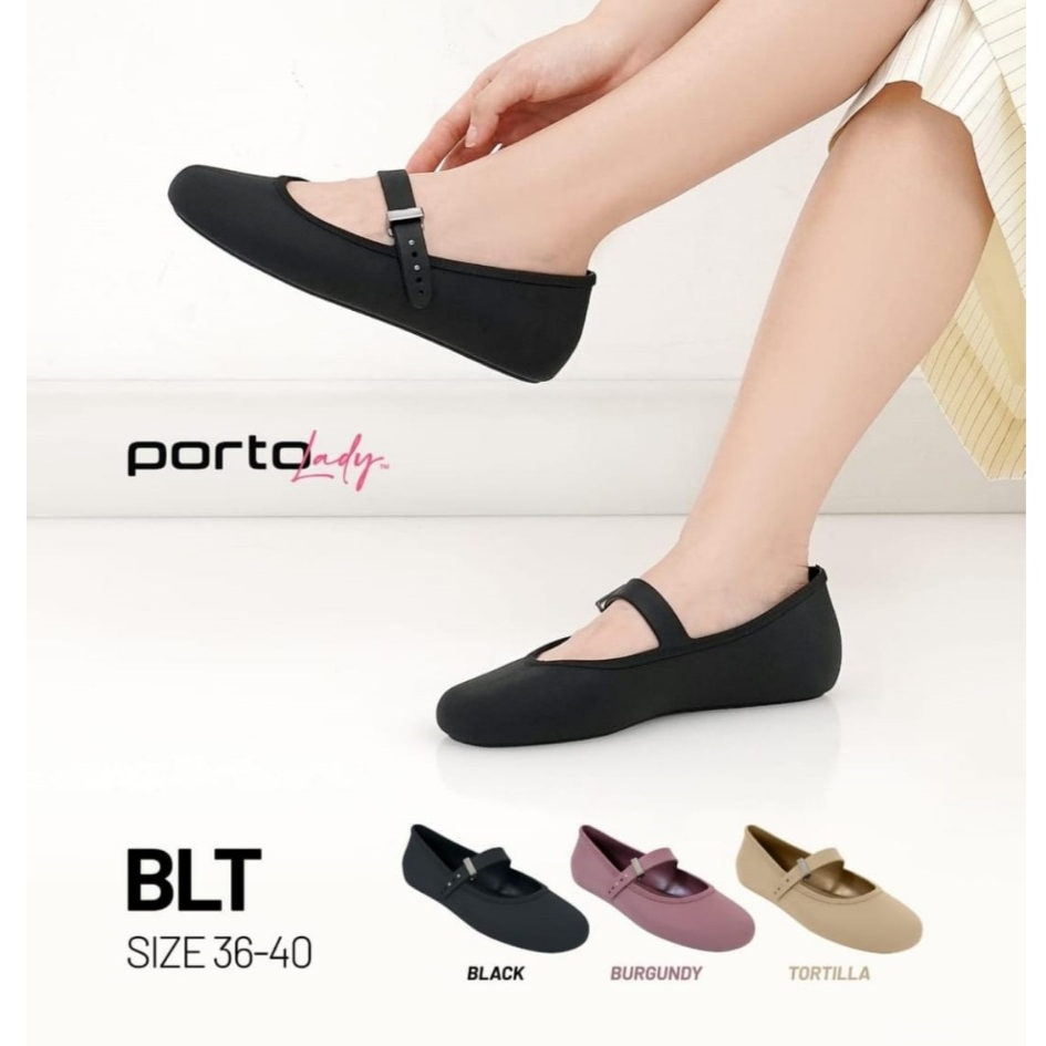 Rumahkaki – Sepatu Karet Balerina Wanita Flatshoes Kerja Flat Shoes Kantor Kuliah Terbaru Porto BLT