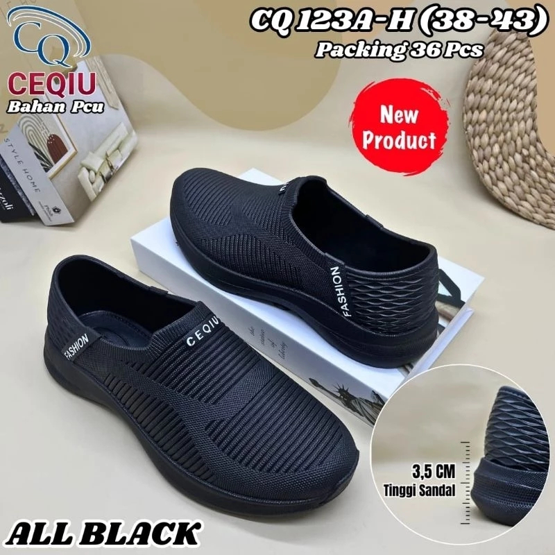 Rumahkaki – Sepatu Kerja Pria Slip On Karet PVC Anti Air Anti Slip Ceqiu 123A-H