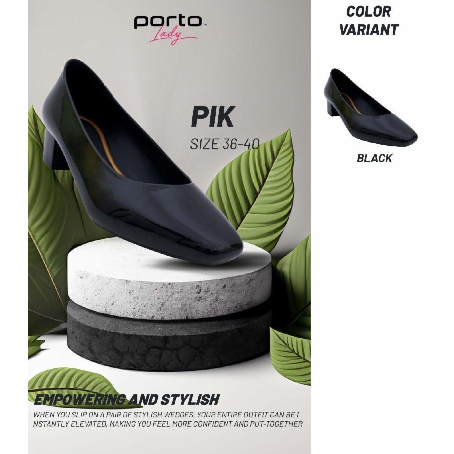 Rumahkaki – Sepatu Kerja Wanita Hak Tinggi 3cm Bahan Jelly Full Hitam Porto Lady PIK