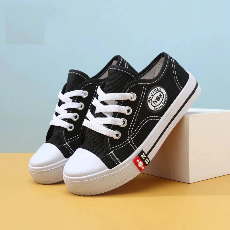 Rumahkaki – Sepatu Sekolah Anak Formal SD SMP SMA Sneakers Tali Canvas NB Laki-laki Perempuan