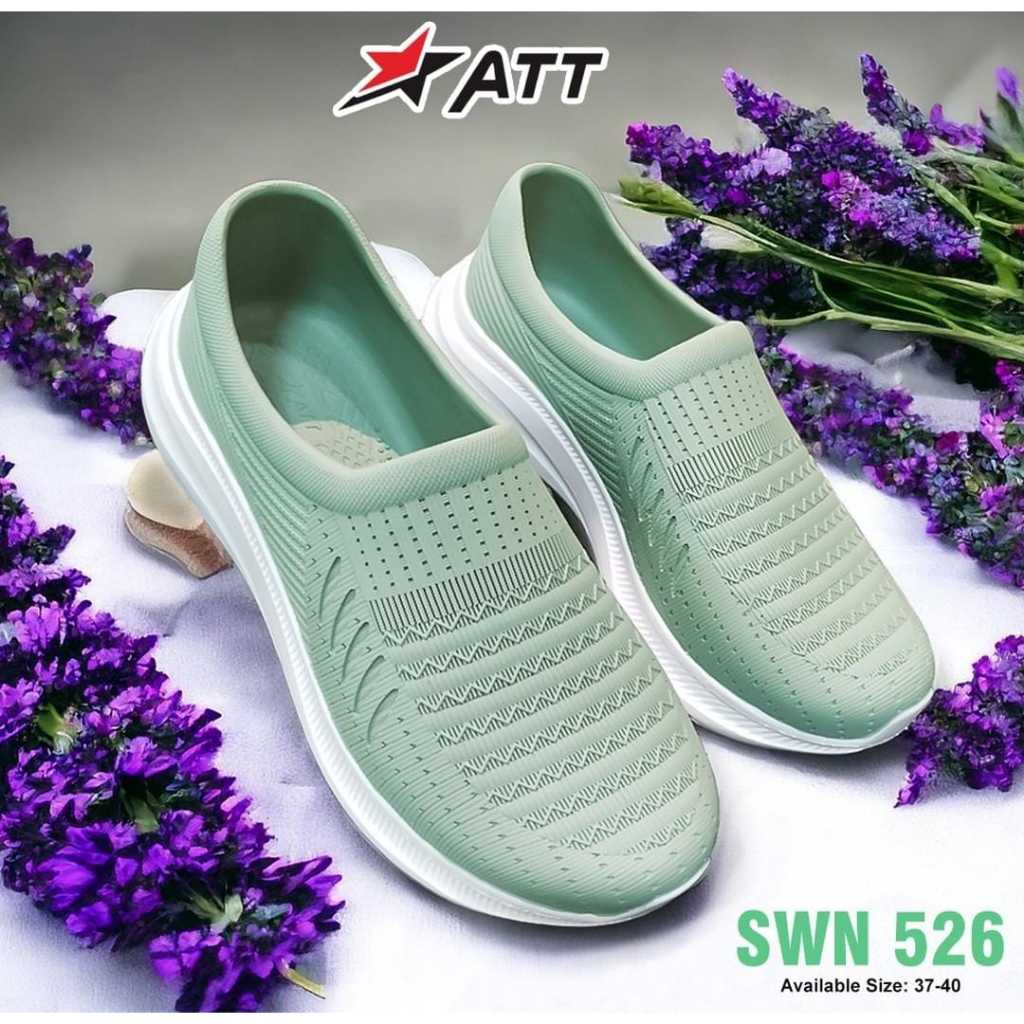 Rumahkaki Sepatu Wanita Slip On ATT SWN 526 Karet Lentur Ringan Anti Slip Tanpa Tali