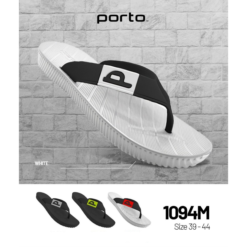 Sandal Jepit Pria Terbaru / Porto 1094M Sendal Japit Cowok Karet EVA Anti Slip Ringan Tidak Licin