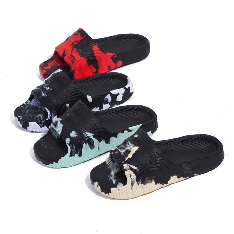 Sandal Selop Unisex Adilette Murble / Sendal Slop Pria Wanita Hema Motif Loreng Gradasi Tebaru - Image 3